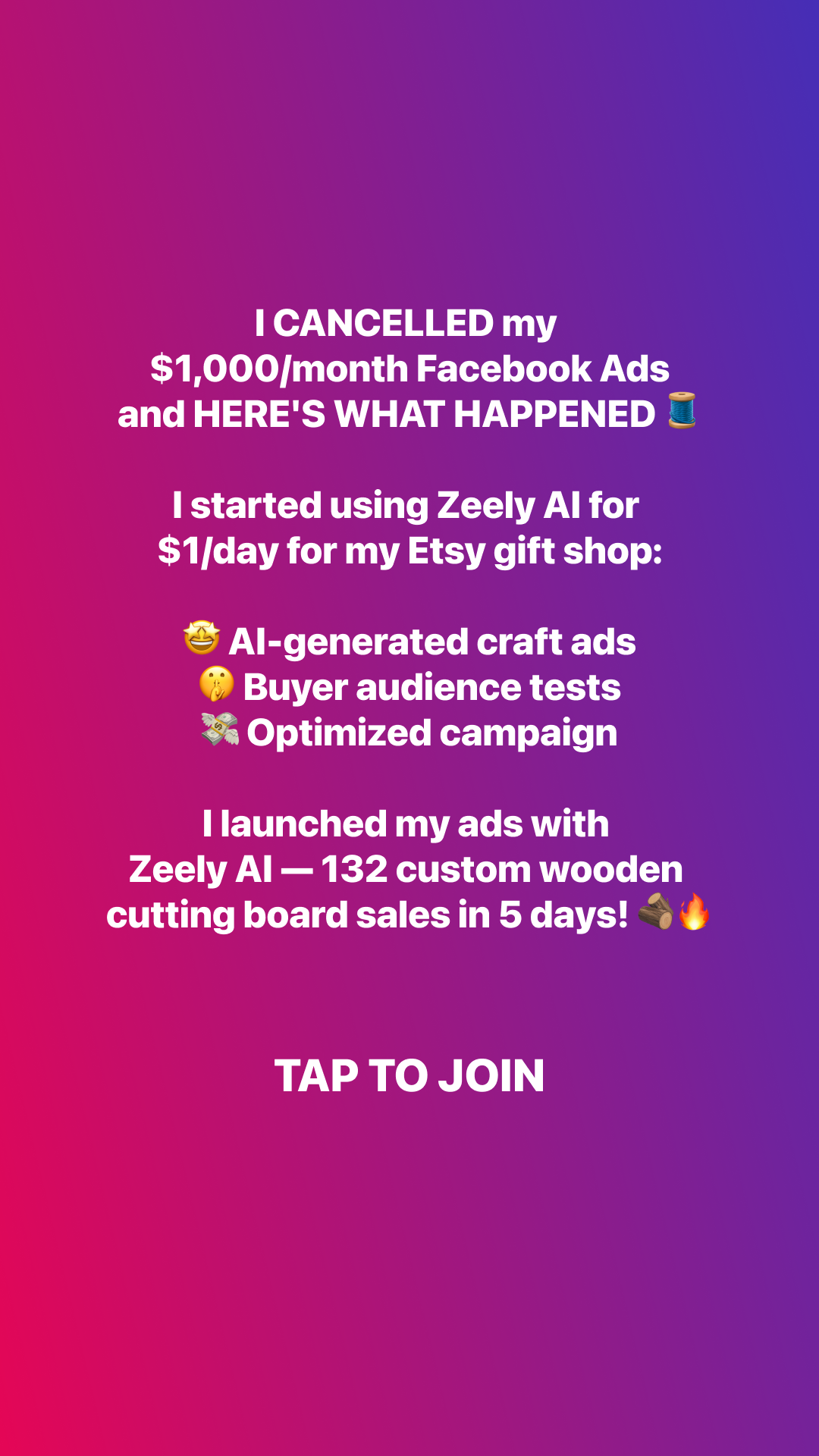 Zeely Facebook ad