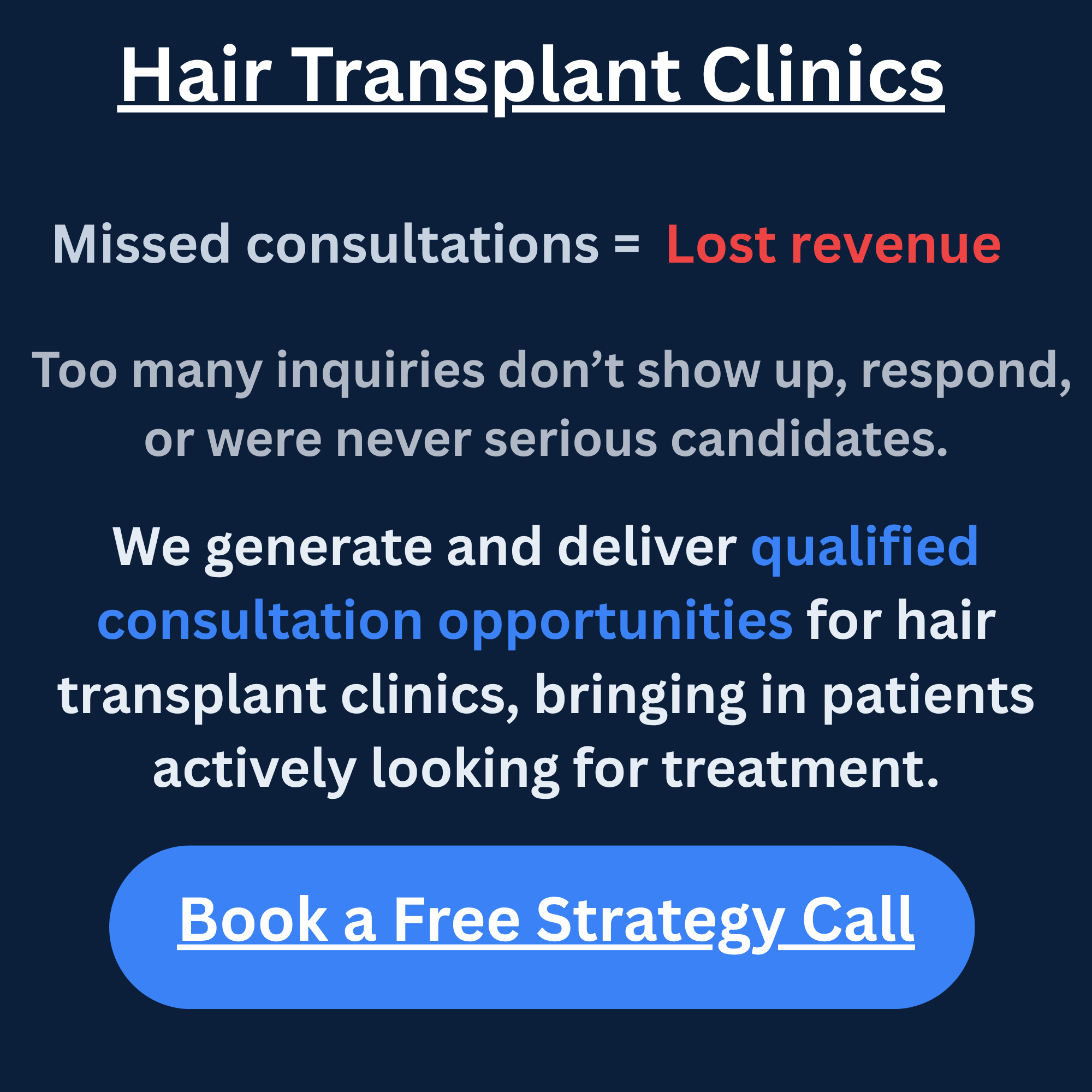 Follicle Flow Facebook ad: 3-5 Qualified Consultations /mo or we work for FREE