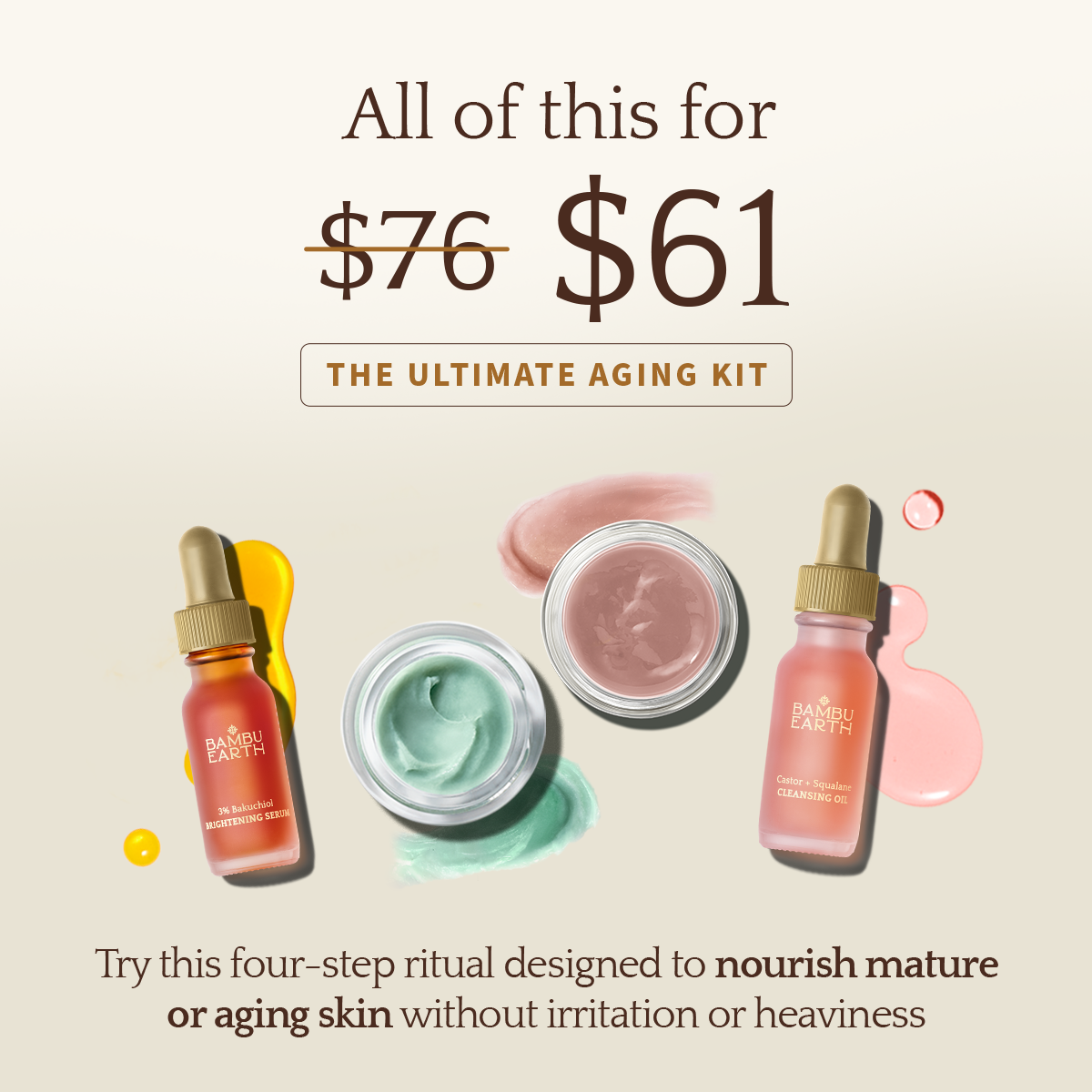 Bambu Earth Facebook ad: SALE | Ultimate Aging Kit