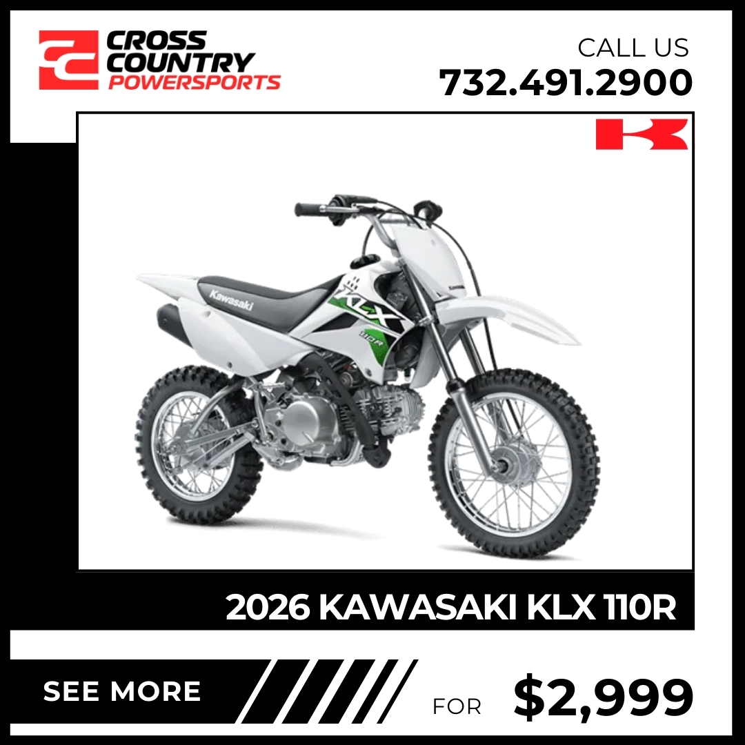 Cross Country Powersports Facebook ad: New Kawasaki inventory just landed!