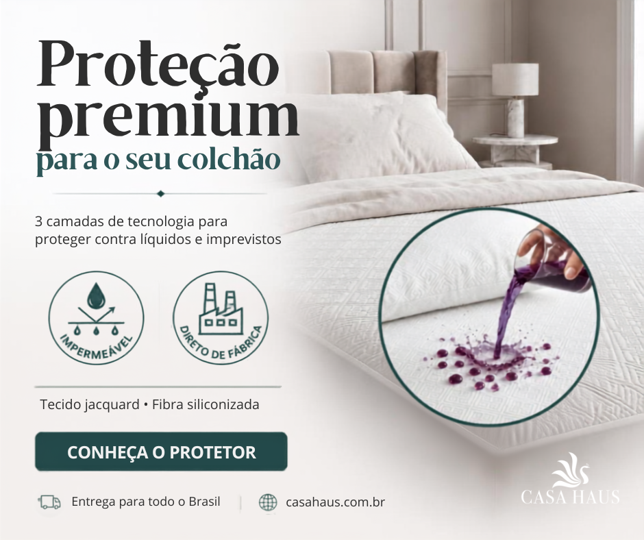 Casa Haus - Premium Home Textiles Facebook ad: Seu colchão protegido de verdade