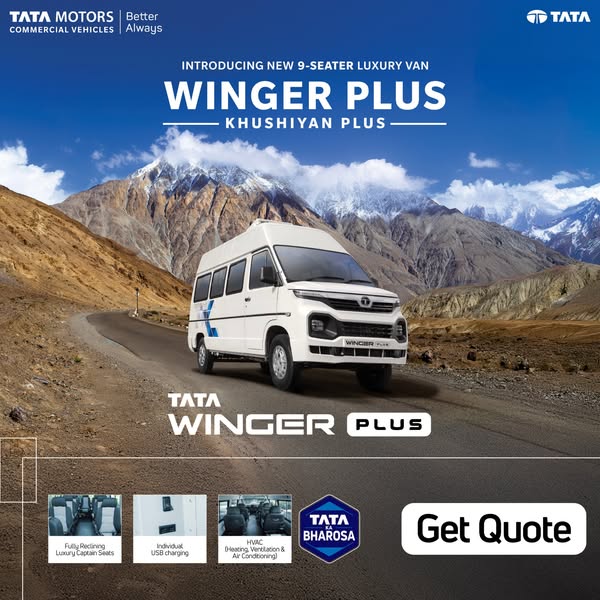 Car Guru Facebook ad: Tata Winger Plus, 9-Seater Luxury Van