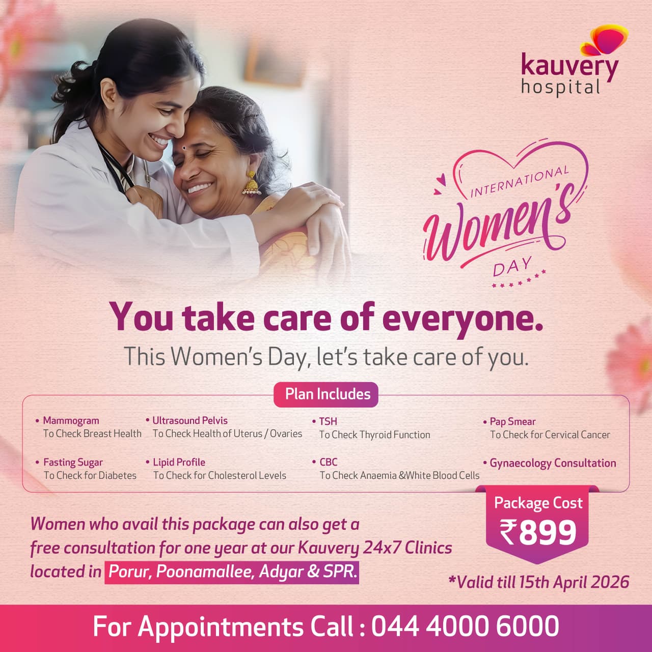 Kauvery Hospital - Chennai Facebook ad: You care for everyone around you - now it’s time to care…