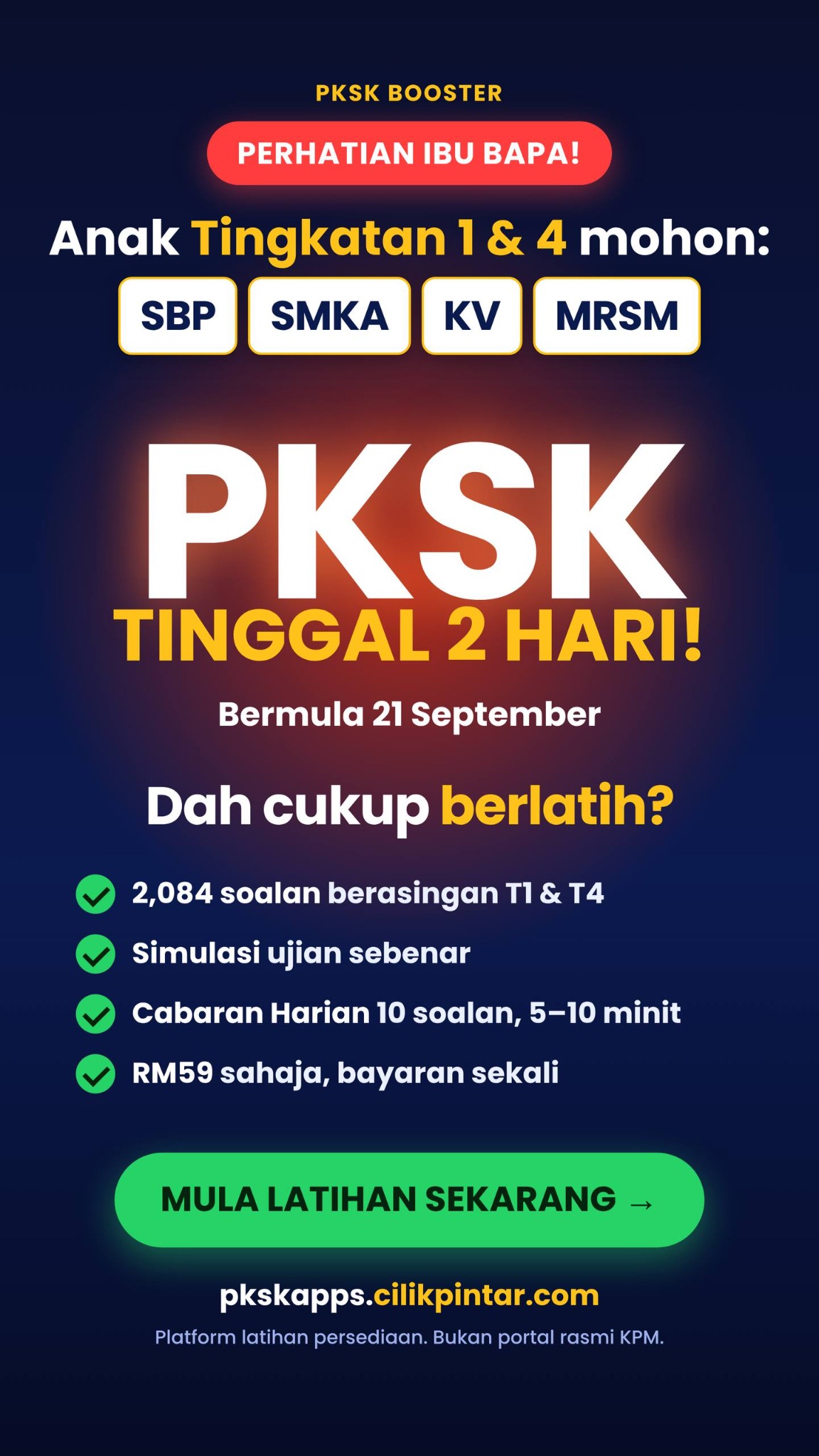 Cilik Pintar Facebook ad: PKSK Dah Dekat. Mula Sekarang===>>>