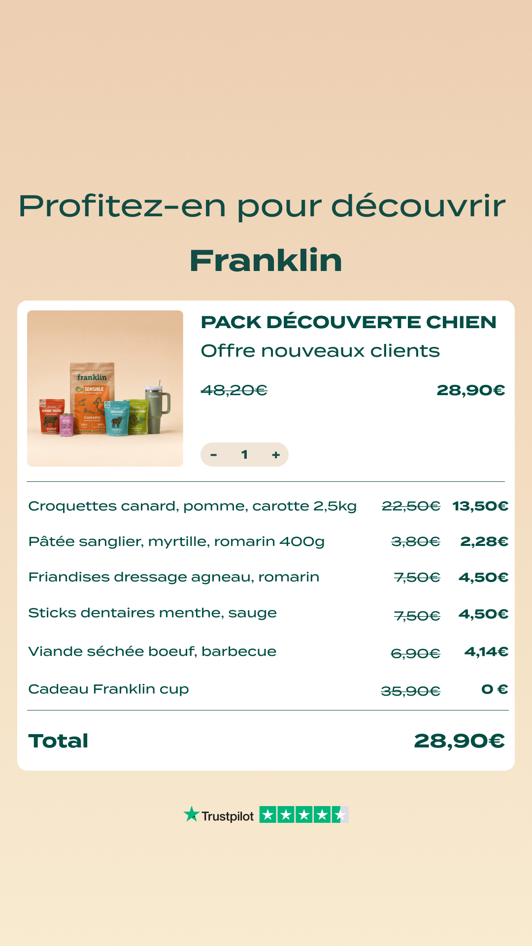 Franklin Pet Food Facebook ad
