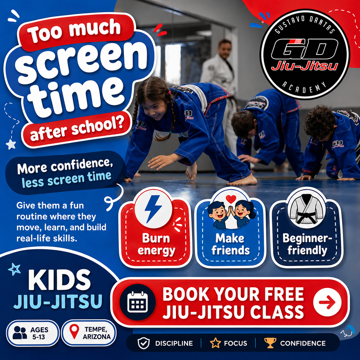 GD Jiu-Jitsu Academy Facebook ad: Try a FREE Intro Class