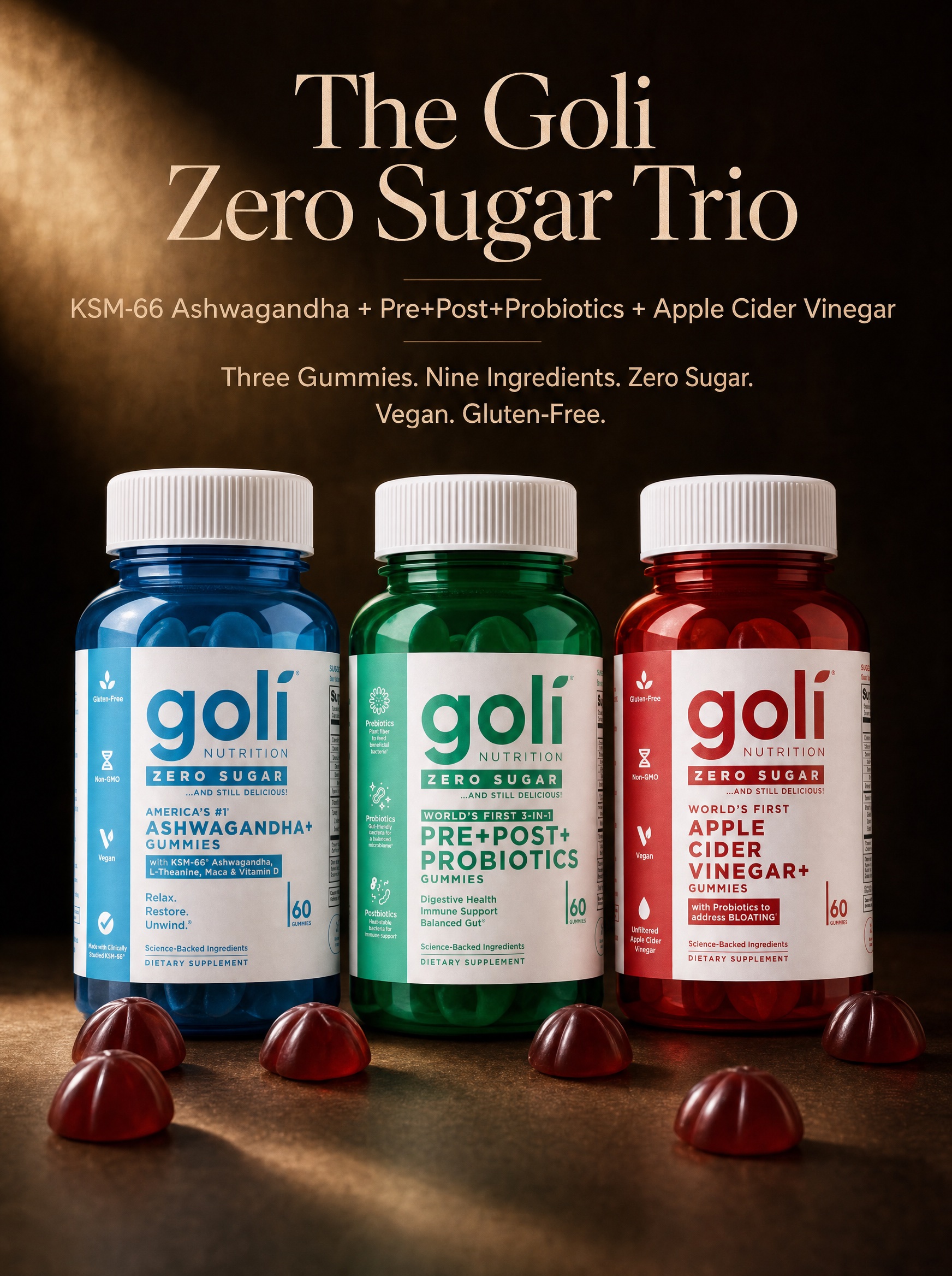 Goli Facebook ad: OVER 60% OFF + 100% FREE Shipping