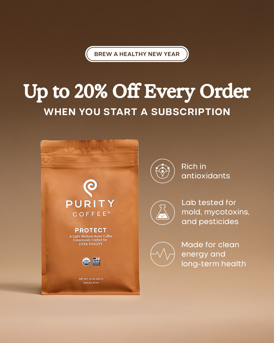 Purity Coffee Facebook ad