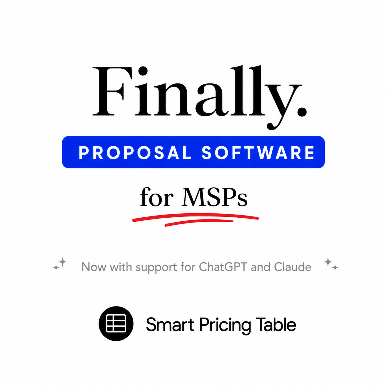 Smart Pricing Table Facebook ad