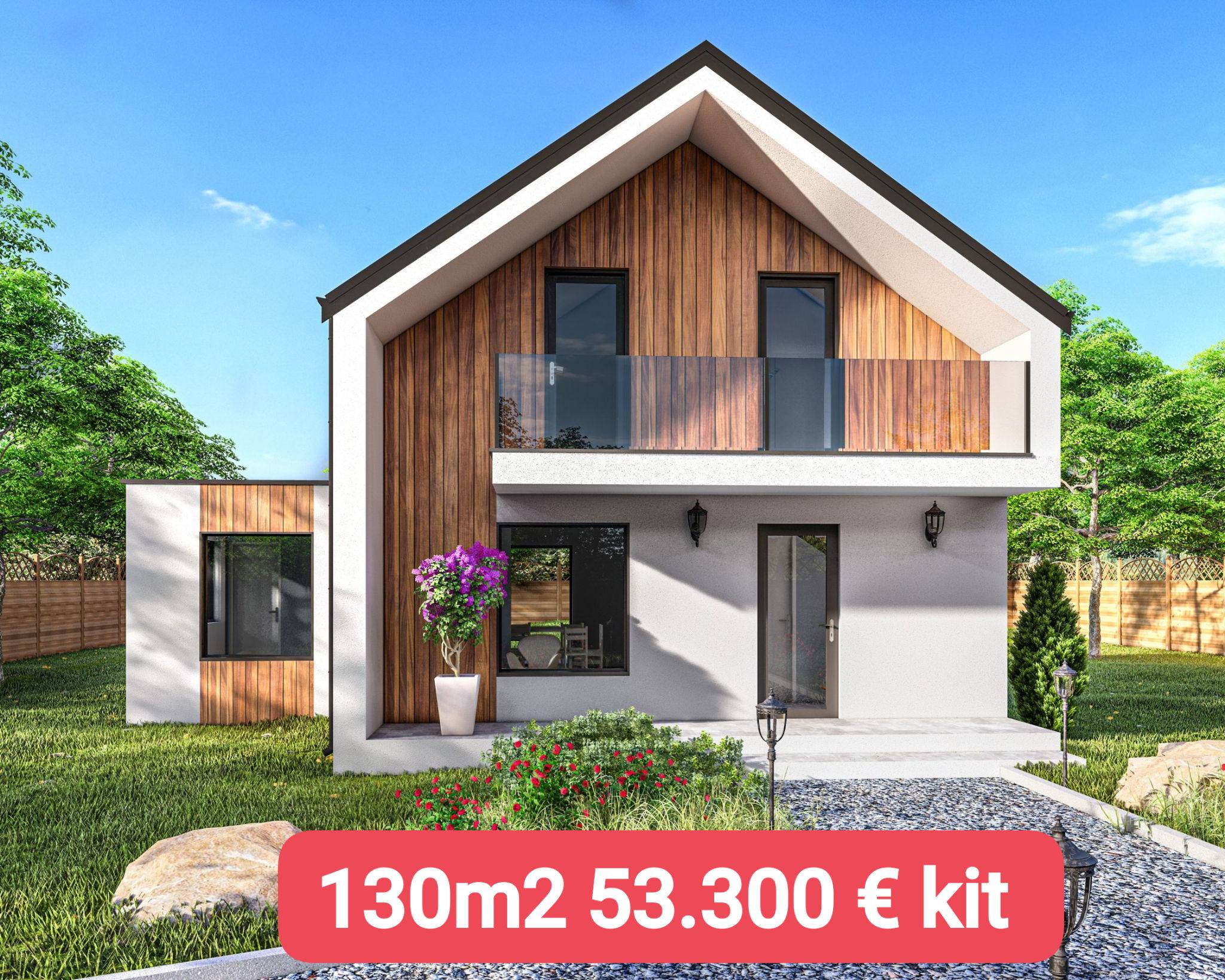 PanelSip.es Facebook ad: Casa 130 m2 Solo Kit 53.300€