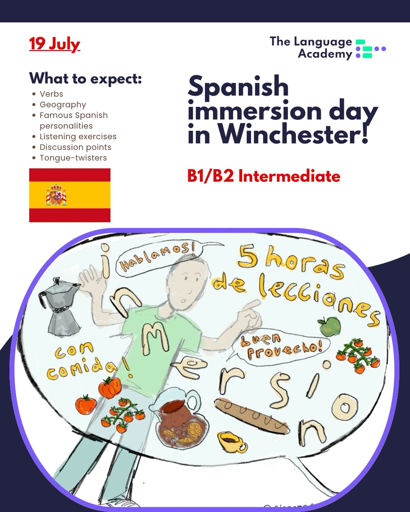 The Language Academy Facebook ad: Links | The Language Academy
