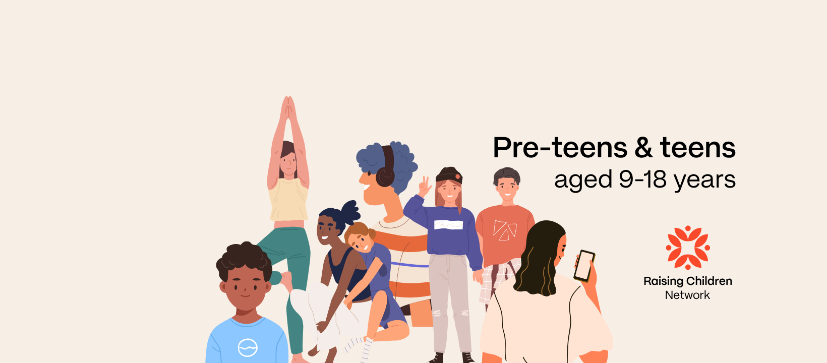 Raising Children Network 9-18 Facebook ad: Your parenting guide for 9-18 yrs