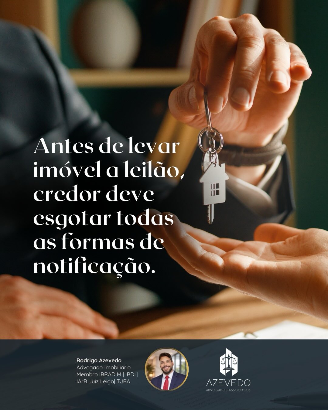 Rodrigo Azevedo Advogados Facebook ad: Antes de levar um imóvel a leilão, o…