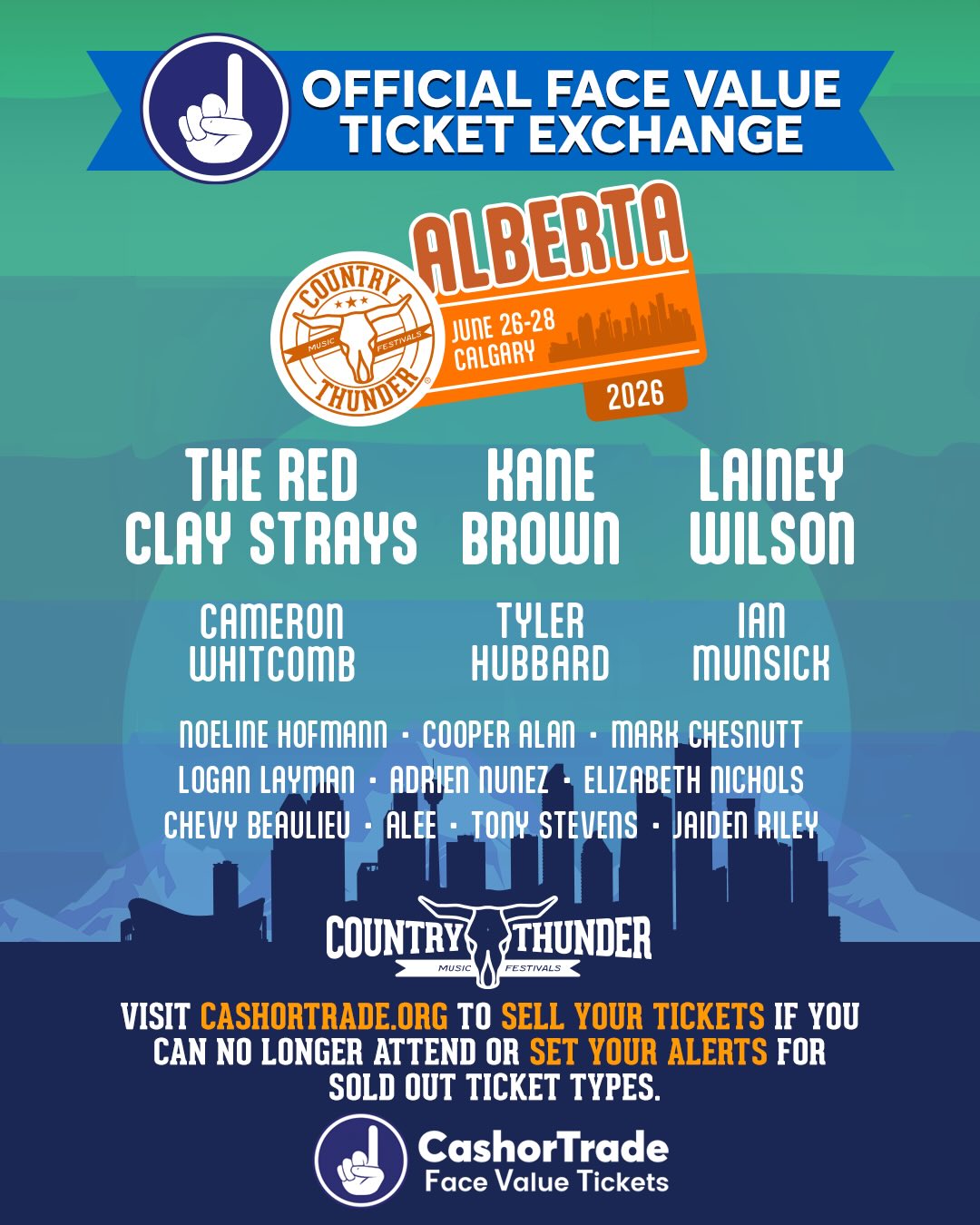 CashorTrade Facebook ad: Country Thunder Ticket Exchange