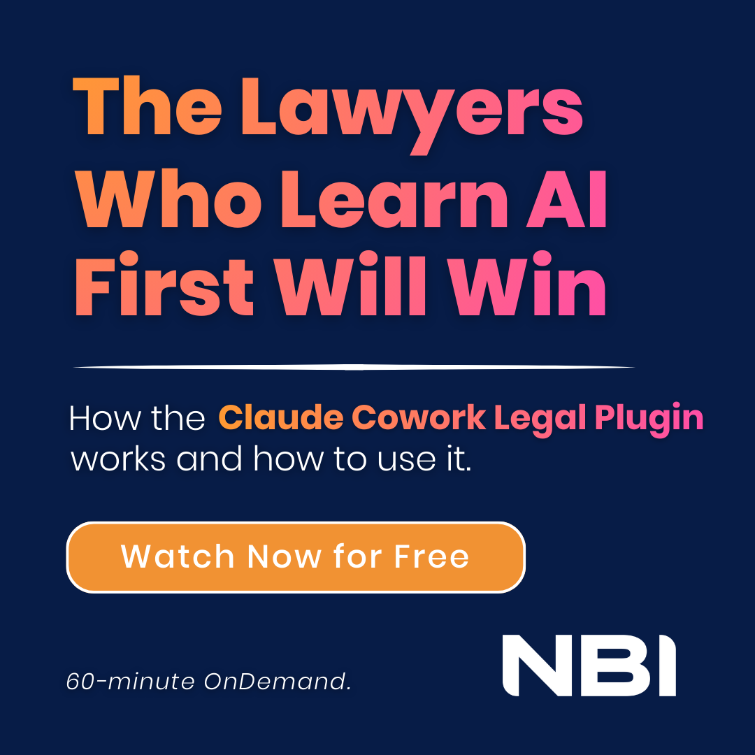 National Business Institute Facebook ad: The Lawyers Who Learn AI First Will Win