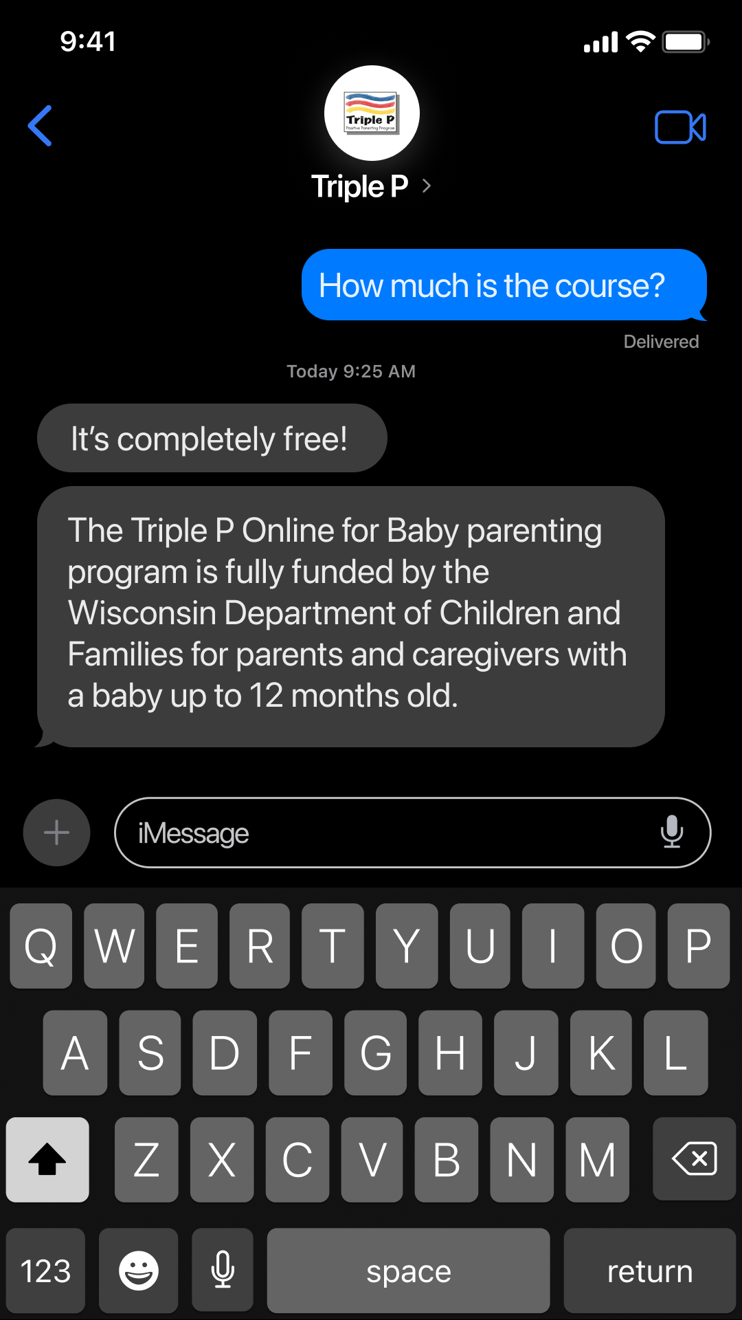 Triple P Facebook ad
