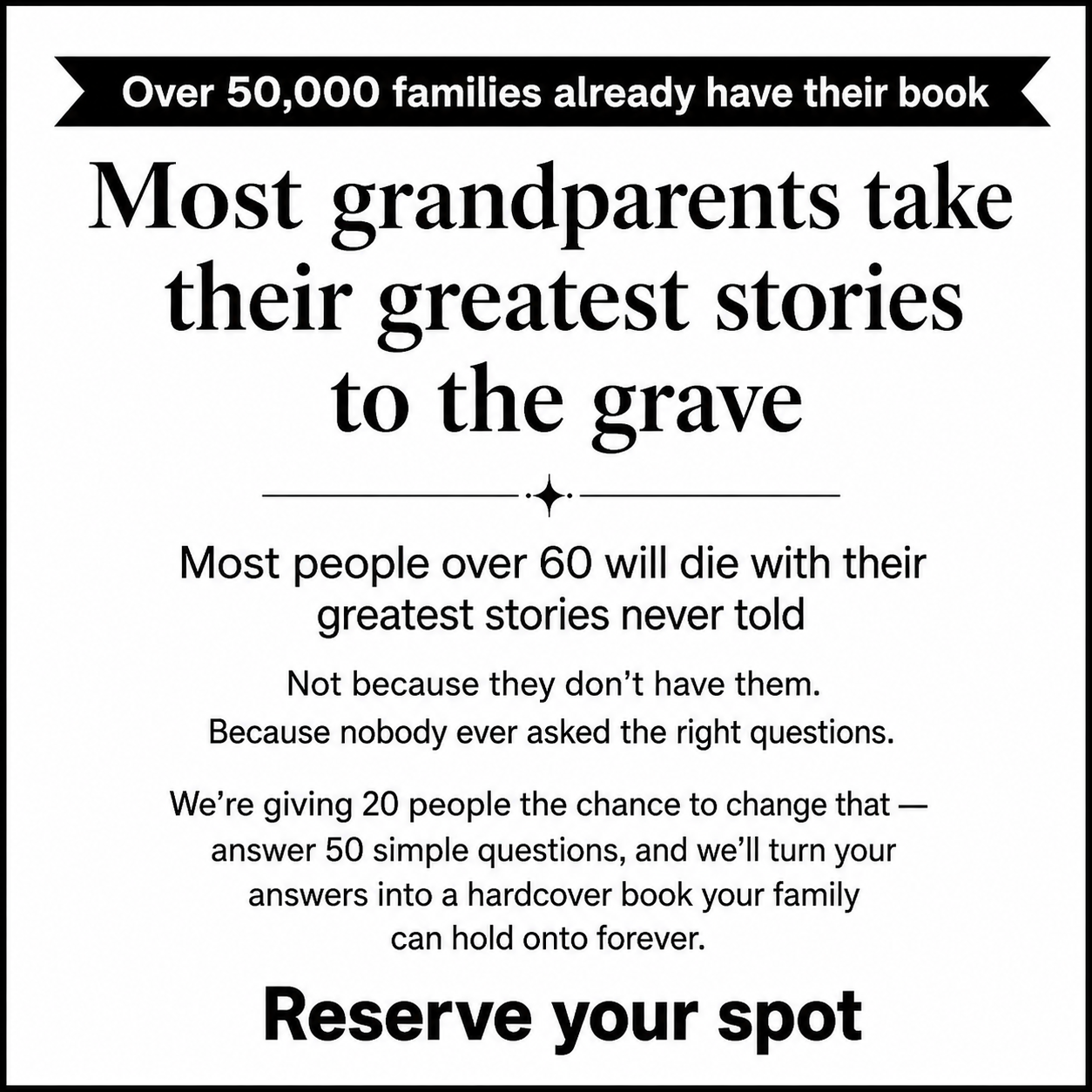 Memowrite Facebook ad