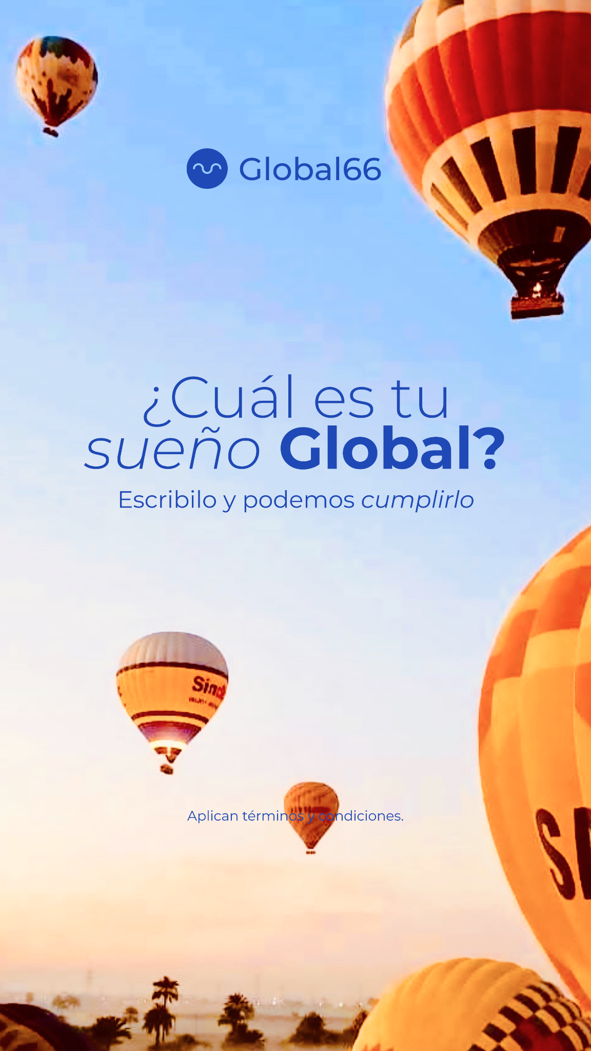 Global66 Facebook ad: Escribí tu sueño