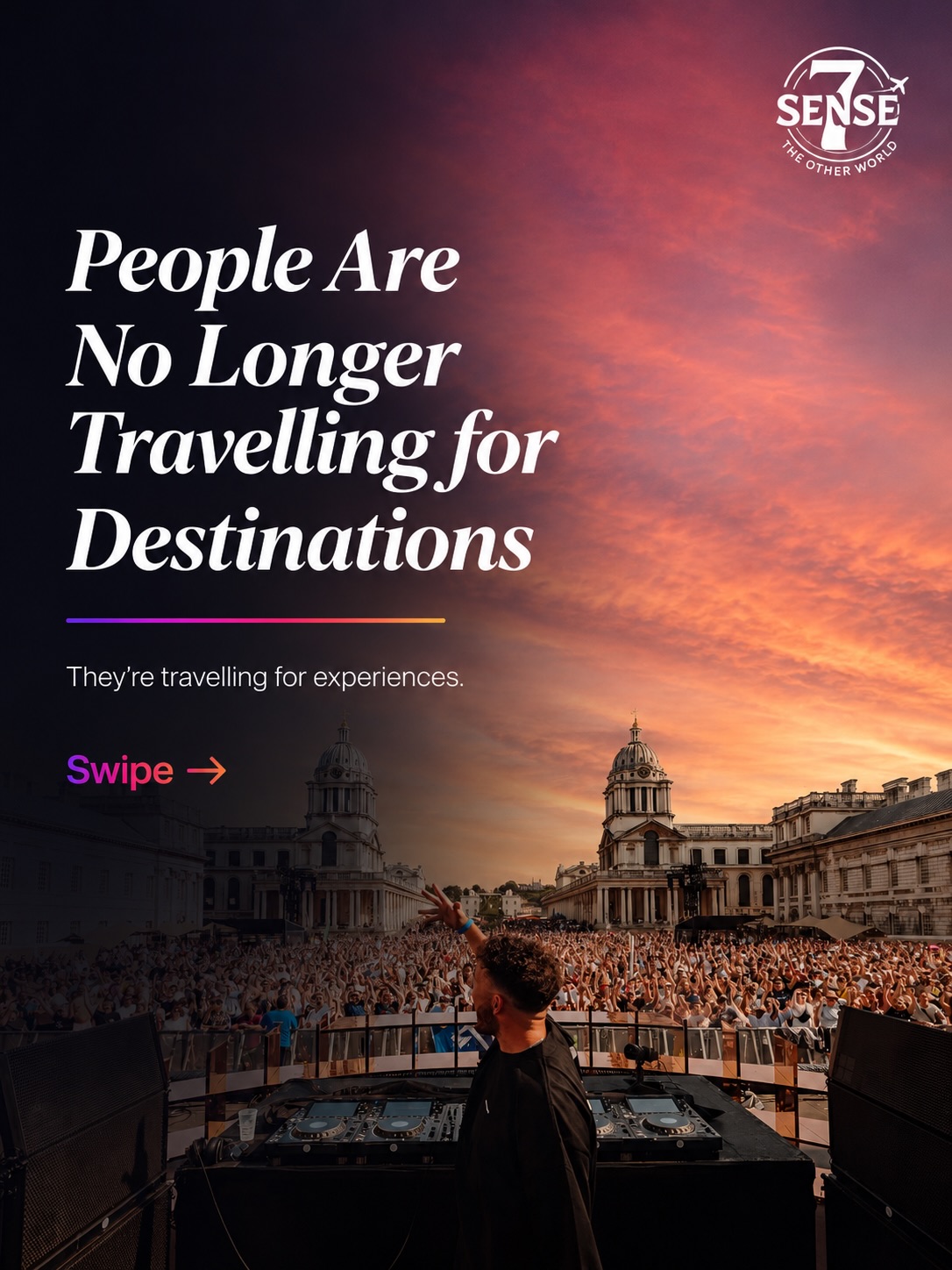 7th Sense - The Other World Facebook ad: People aren’t chasing destinations anymore.