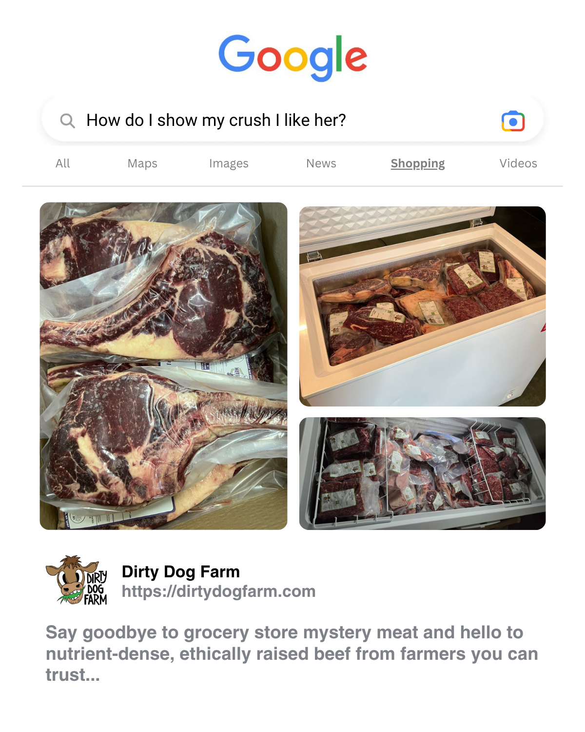 Dirty Dog Farm Facebook ad