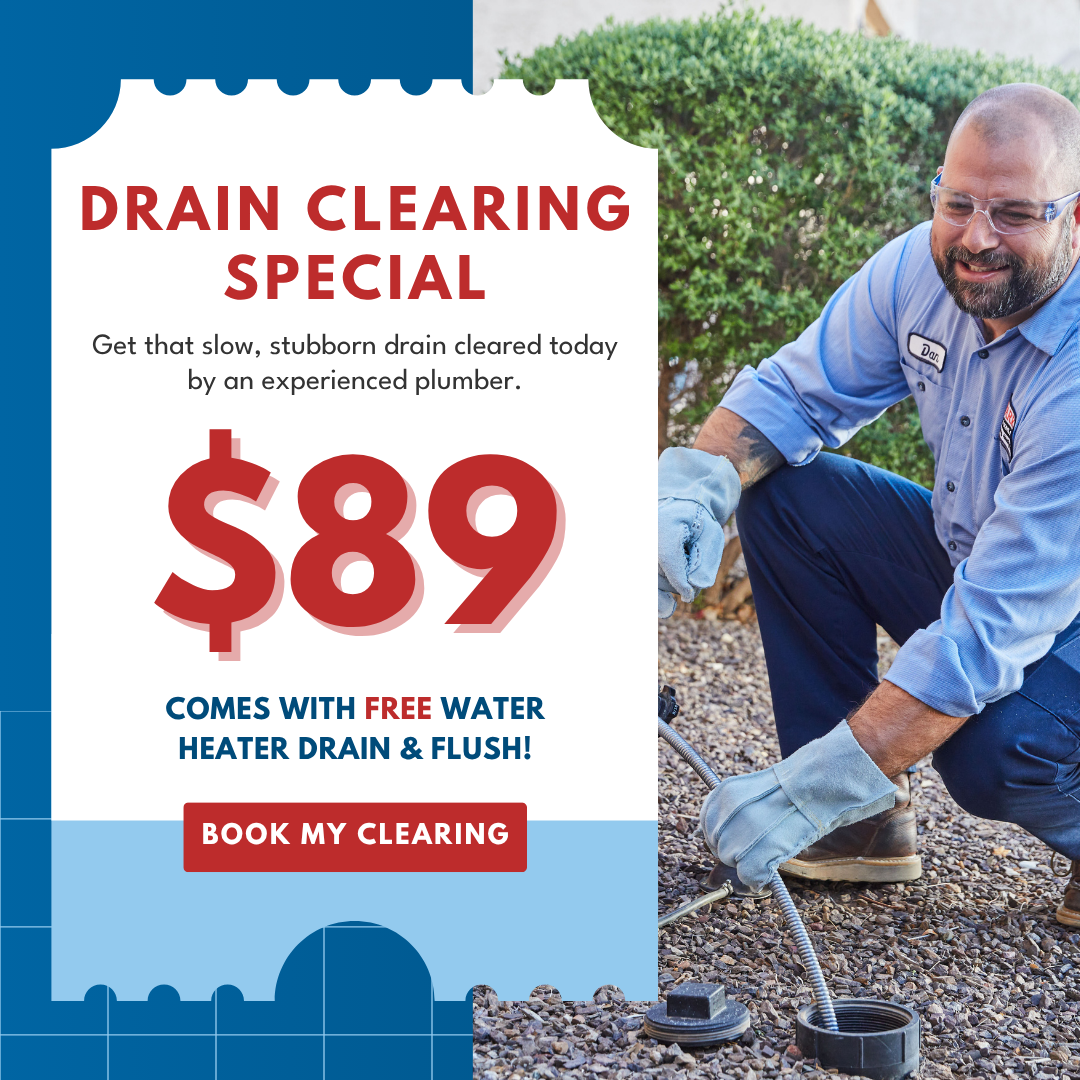 Parker & Sons Facebook ad: $89 Drain Clearing