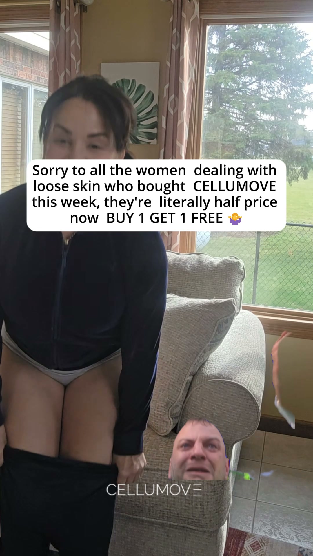Cellumove Facebook ad: Buy 1 Legging, Get 1 FREE, limited time!