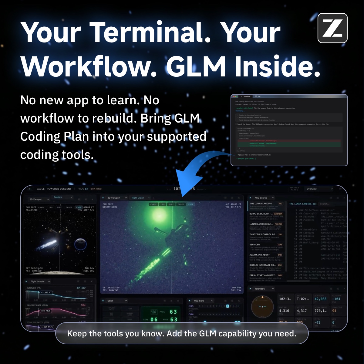 Z.ai Facebook ad: Deep Codebase Reasoning with GLM5.3