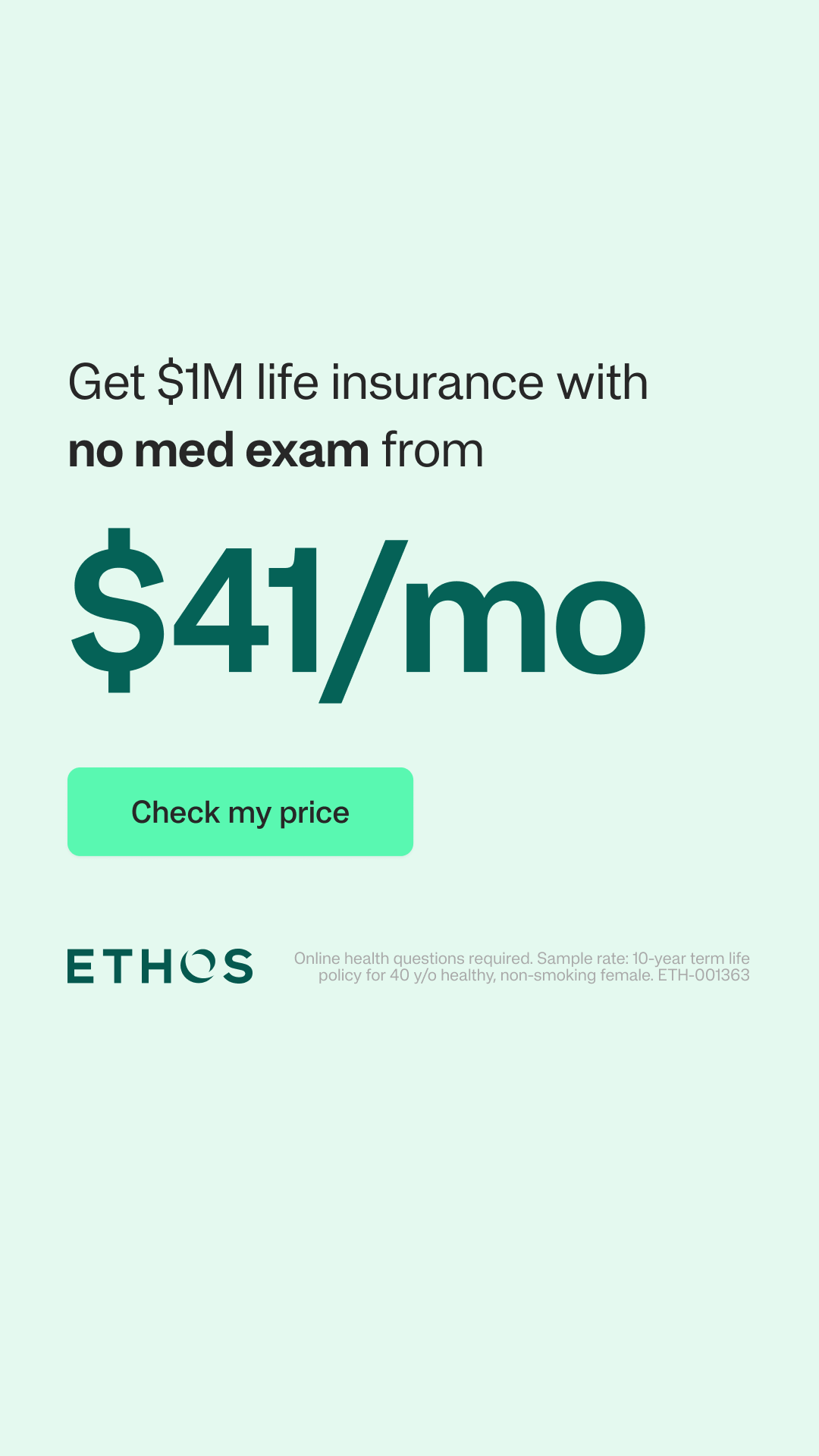 Ethos Facebook ad