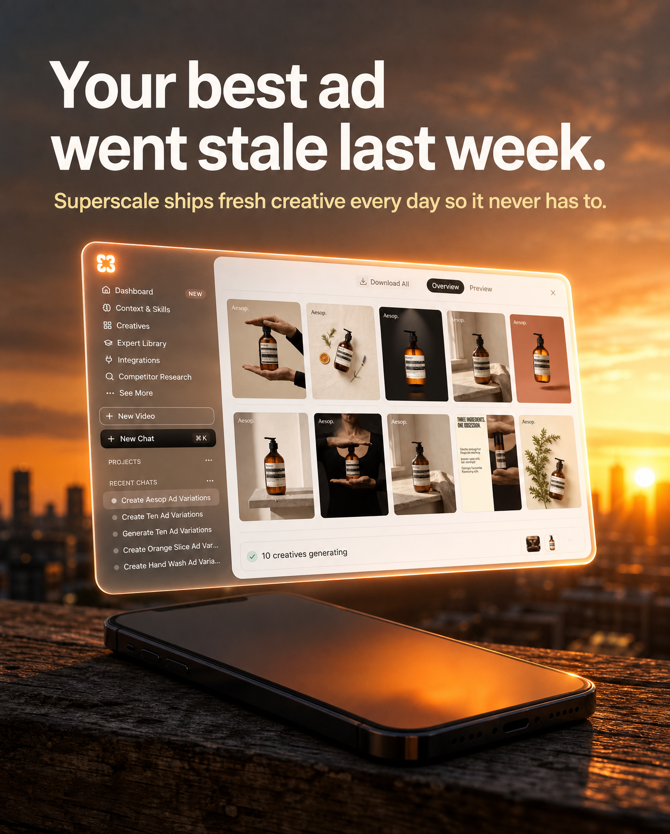 Superscale AI Facebook ad: Turn one idea into 100 ads that are ready to scale
