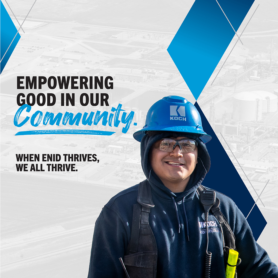 Koch Fertilizer Enid Facebook ad: Empowering Good in our Community.