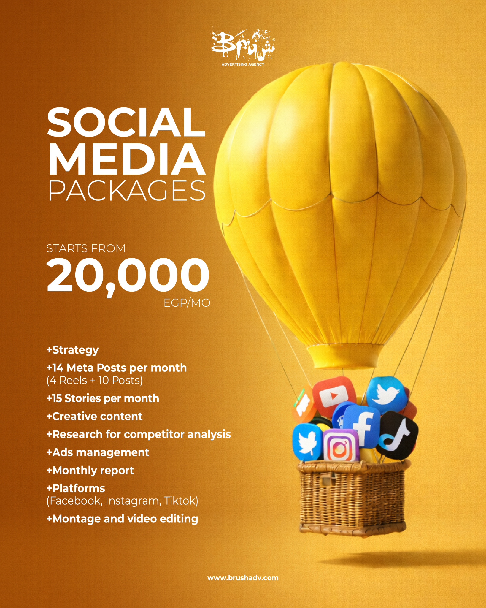 Brush Advertising Facebook ad: Send us a message and grow your business