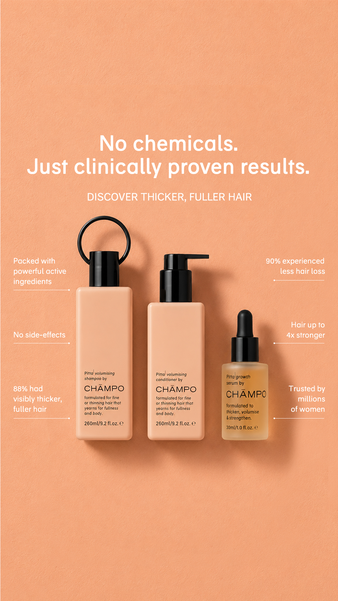 Chāmpo Haircare Facebook ad