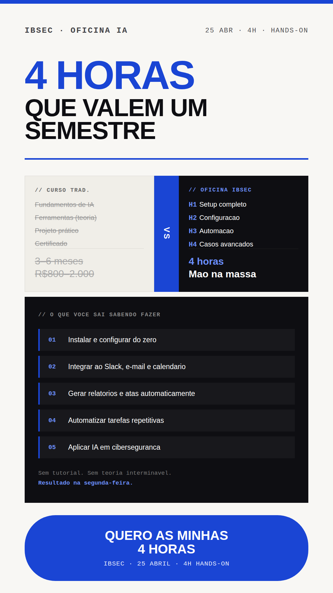 IBSEC - Instituto Brasileiro de Cibersegurança Facebook ad from Apr 10, 2026