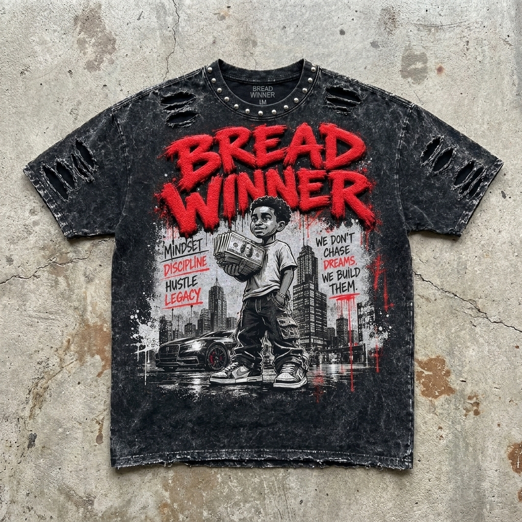 Lumetri Facebook ad: Bread Winner - Premium Vintage Black T-Shirt |…
