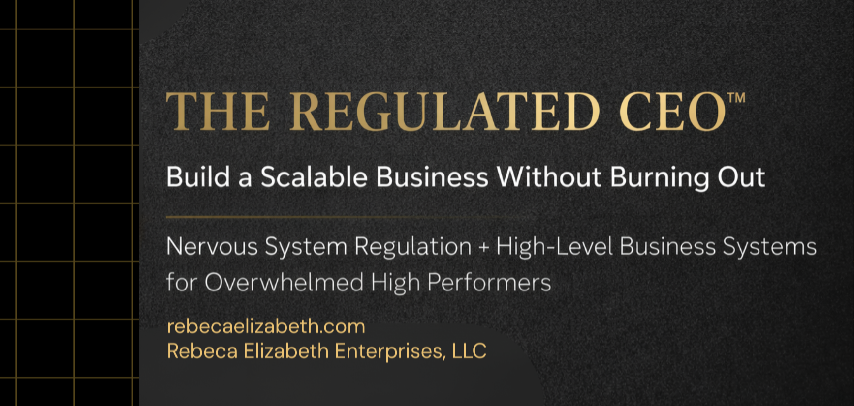 The Regulated CEO: by Rebeca Elizabeth Facebook ad: Most CEOs are building empires while their nervous…