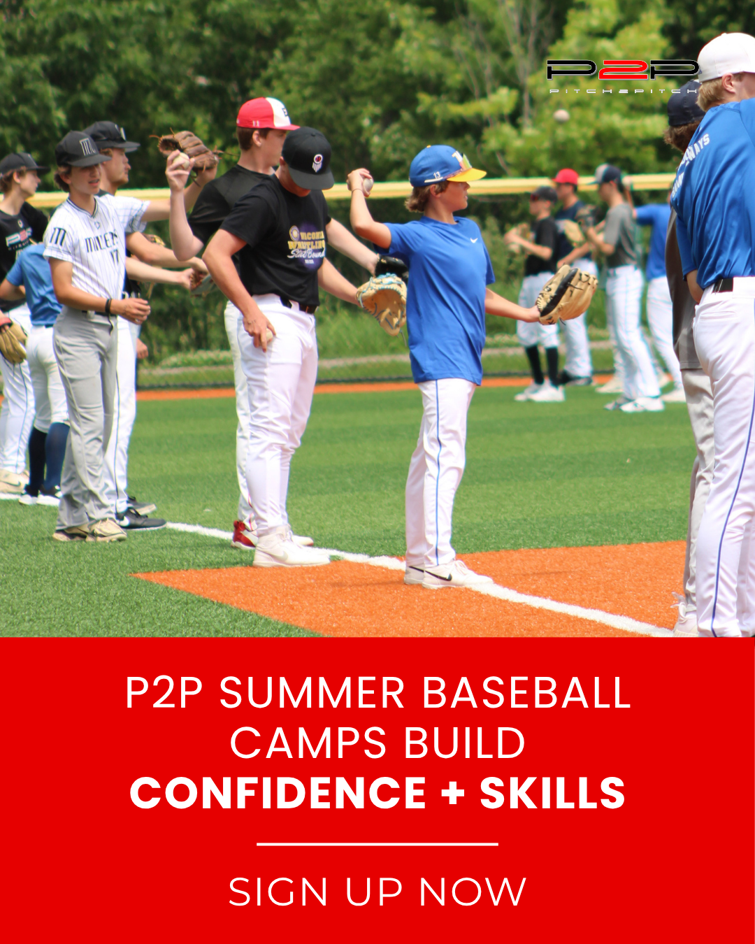 Pitch 2 Pitch Facebook ad: Pitch2Pitch is bringing youth baseball summer camps to…