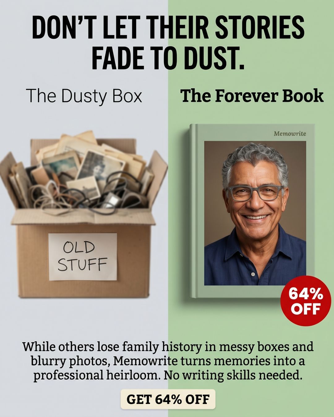 Memowrite Facebook ad