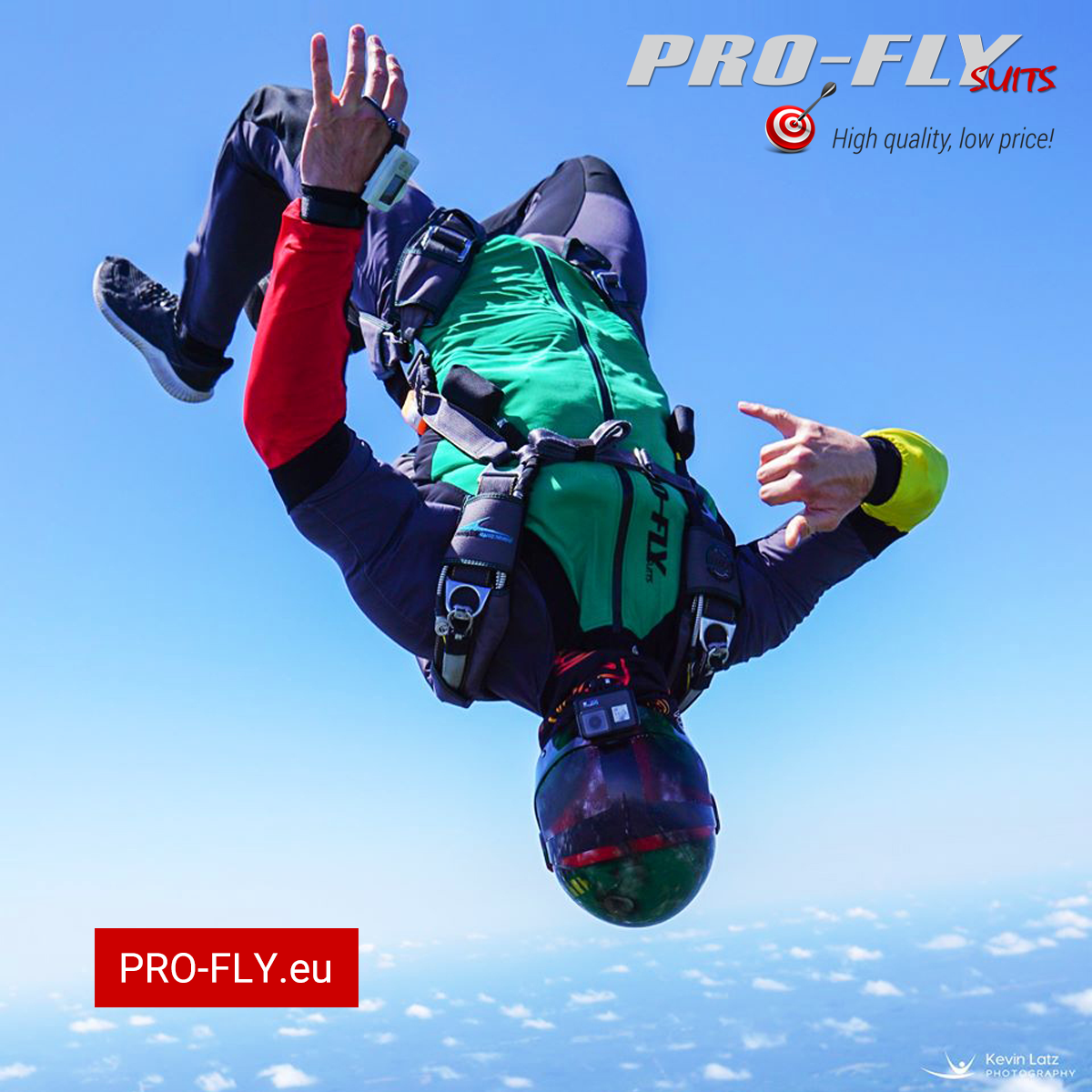 Pro-Fly skydiving Suits Facebook ad: If you are looking for the ultimate skydiving…