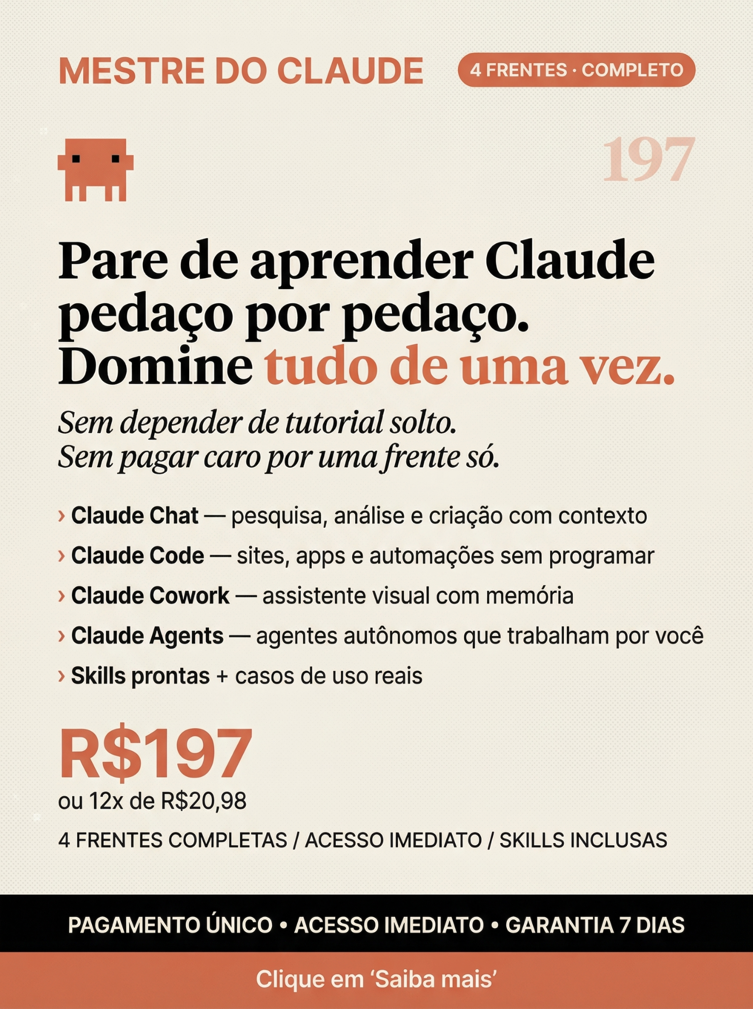 Vinícius Guimarães Facebook ad: Mestre do Claude