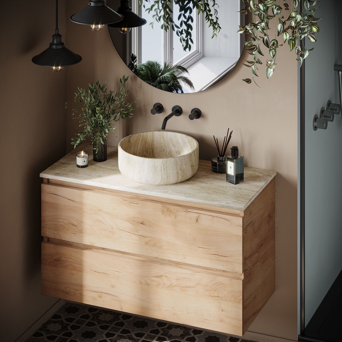 Sanitairkamer Facebook ad: Shop online of in een van onze 8 showrooms!