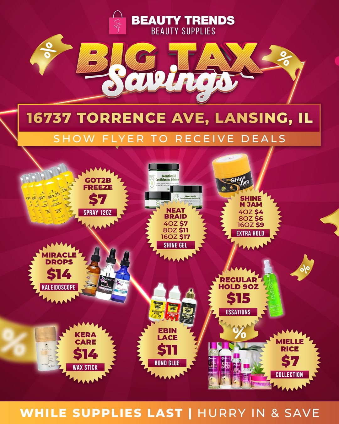 Beauty Trends Lansing Facebook ad: Lansing girls, it’s savings season