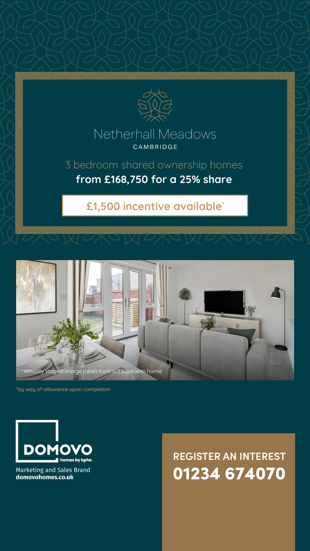 Domovo Homes Facebook ad from Feb 26, 2026