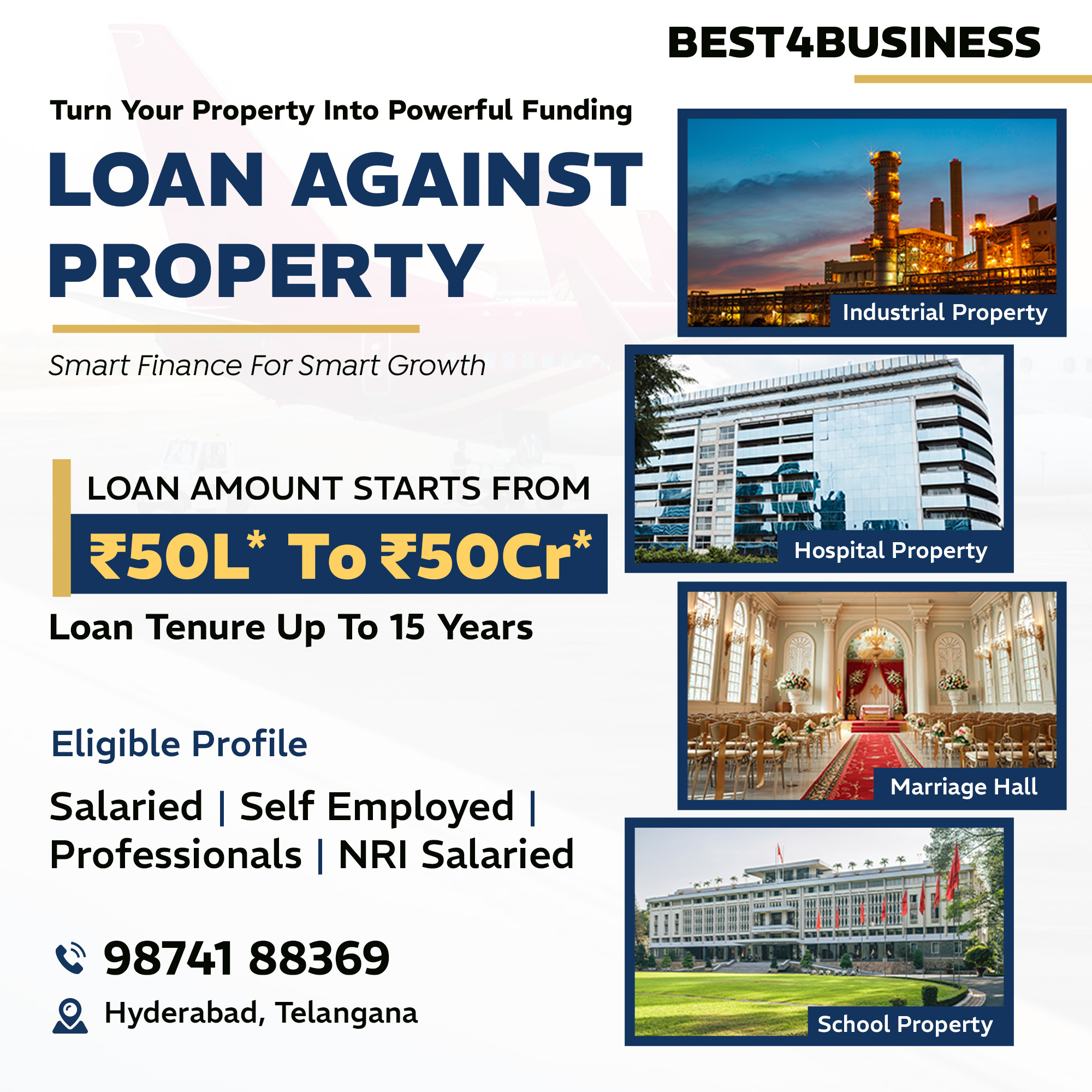 Best4bussiness Facebook ad: Loan Against Property