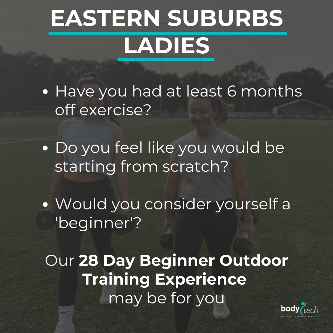 BodyTech PT & Small Group Exercise Eastern Suburbs Facebook ad: Bellevue Hill's 28 Day Beginner Outdoor Training Experience