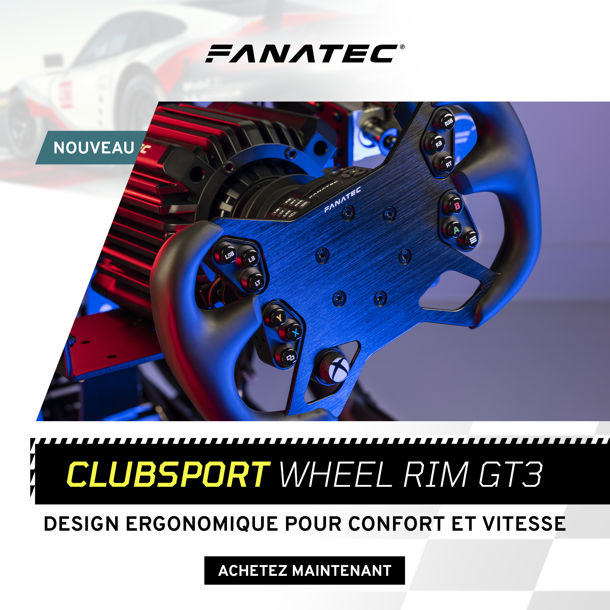 Fanatec Facebook ad: Des renforts étaient inclus.