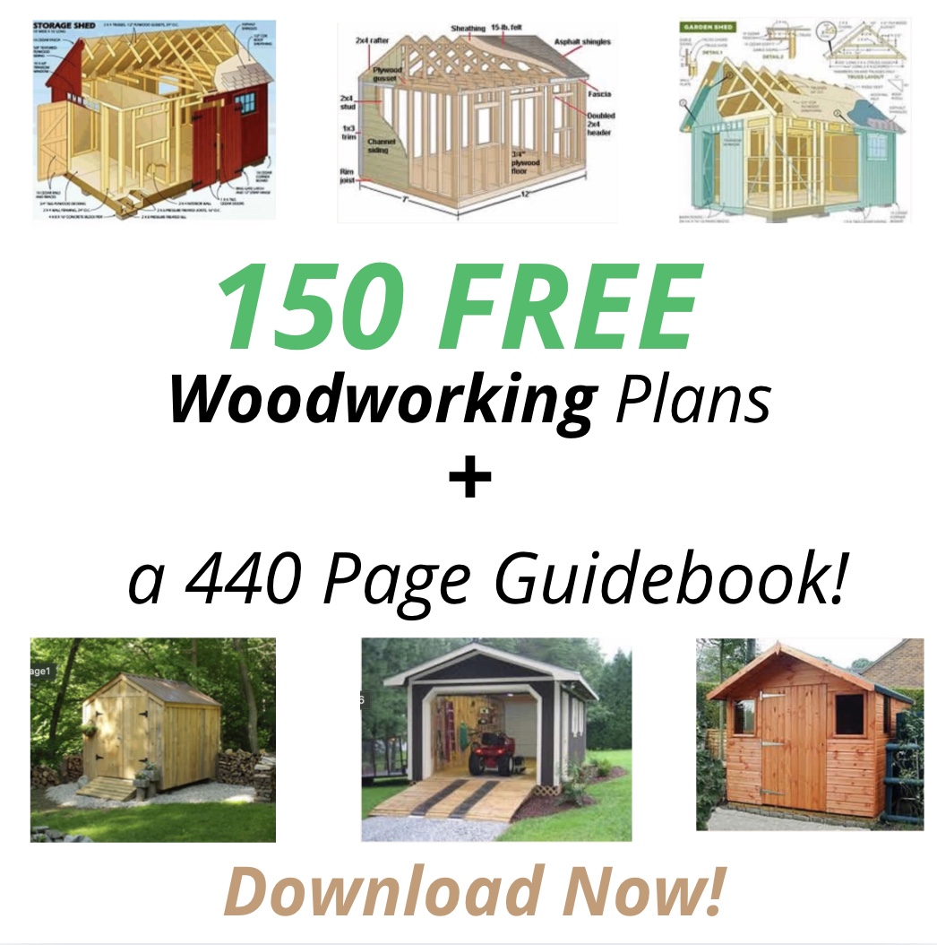 Woodworking Mastery Facebook ad: Get 150 FREE Woodworking Plans Today