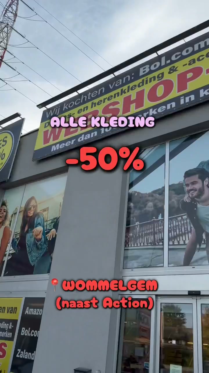 Web-Shop Outlet Facebook ad: Webshop-Outlet/ Wommelgem