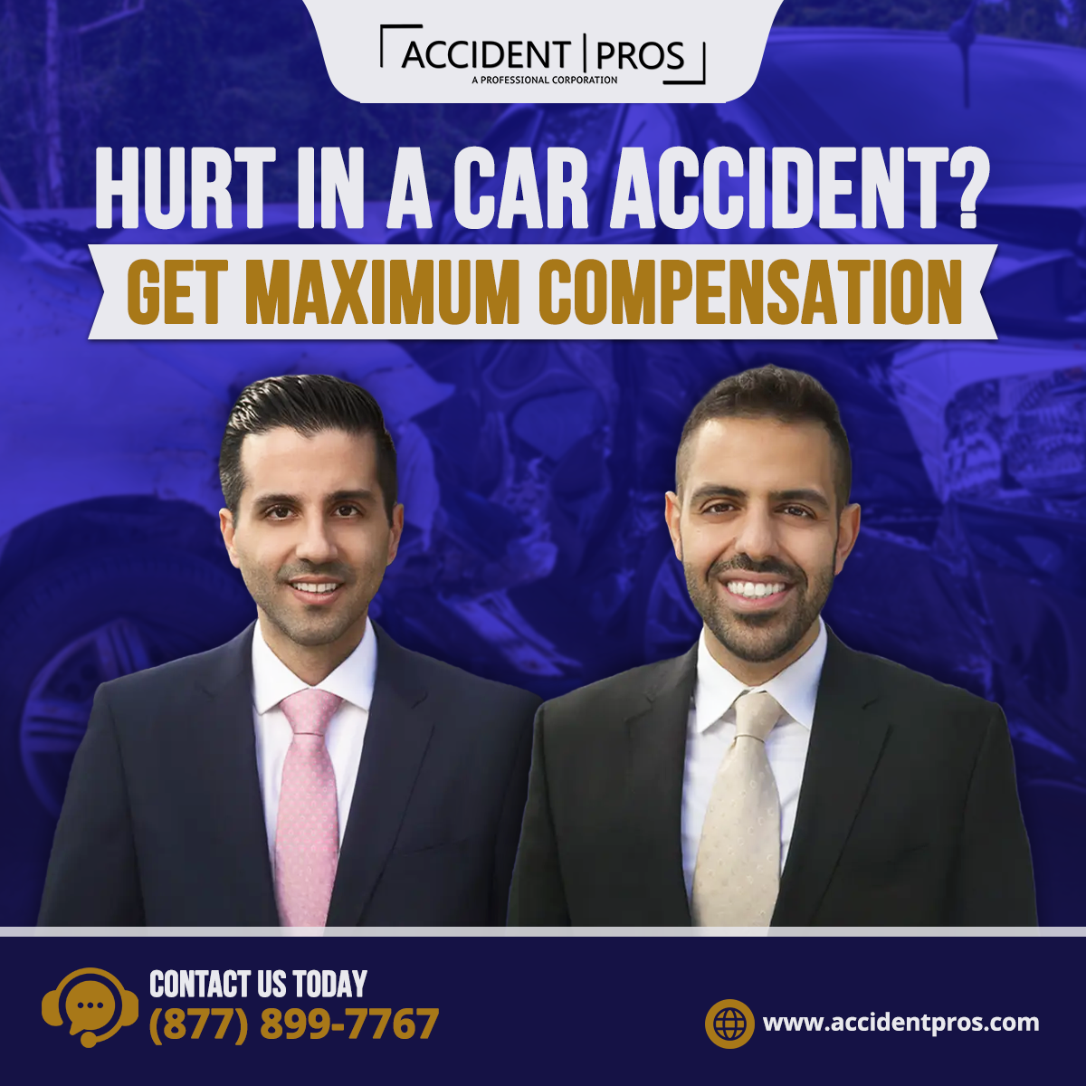 Accident Pros Facebook ad from Mar 24, 2026
