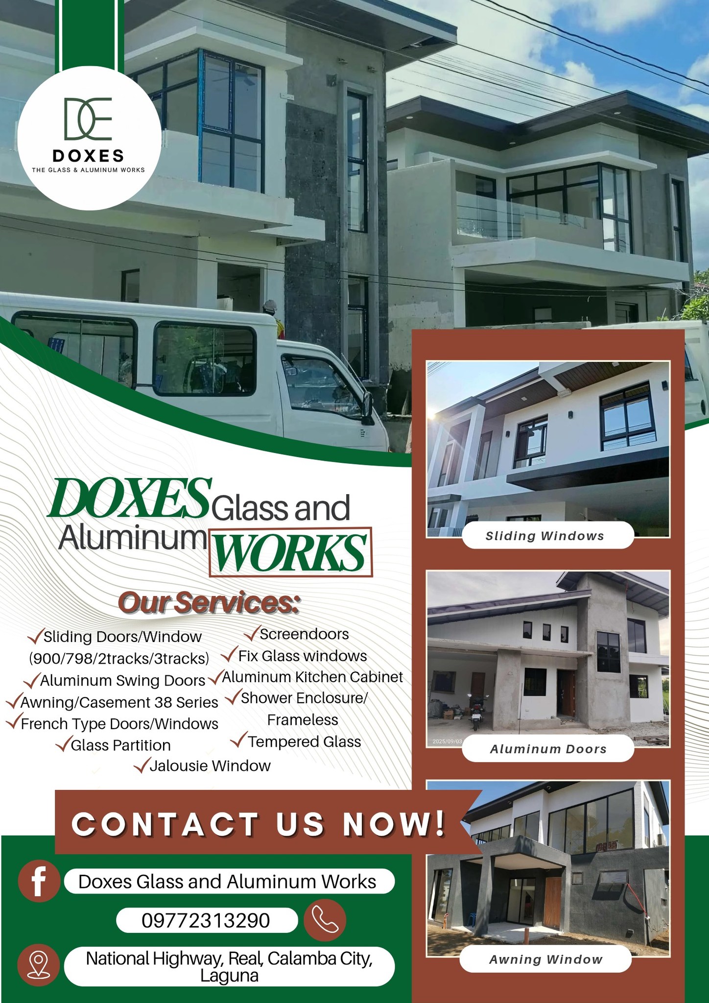 Doxes Glass and Aluminum Works Facebook ad: Doxes Glass and Aluminum Works
