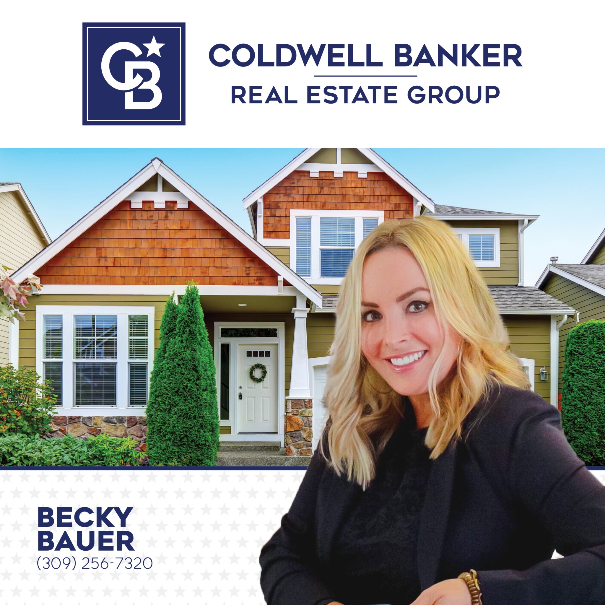 Becky Bauer, Realtor- Coldwell Banker Real Estate Group Facebook ad: Your Bloomington Area Real Estate Expert